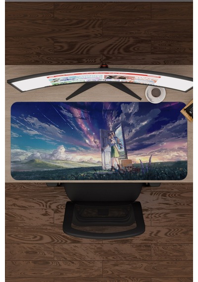 Suzume Anime V4 - 90x40 Xxl Gaming Kauçuk Kaymaz Taban Mouse Pad Fare Altlığı