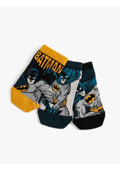 Koton 3'lü Batman Baskılı Çorap Seti Lisanslı Lacivert 5wkb80004aa Lacivert