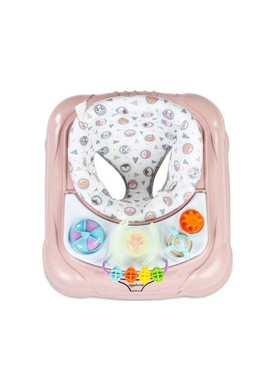 Baby Force Lüks Müzikli Yürüteç Pudra