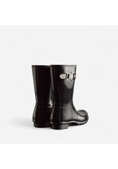 Hunter Womens Orıgınal Short Gloss Boot Kadın Siyah Kısa Bot Wfs1000rgl-blk