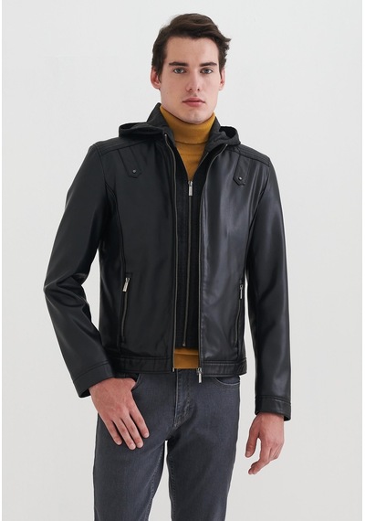 Pierre Cardin Erkek Suni Deri Mont 001