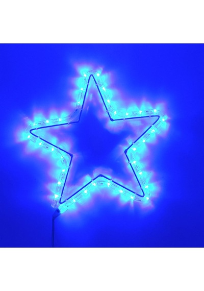 Led Işıklı Yıldız Yılbaşı Süsü 220v Mavi 80 Cm