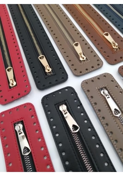 Angel Çanta Aksesuar Derili Fermuar Yeni Model Taba 30 Cm Light Gold