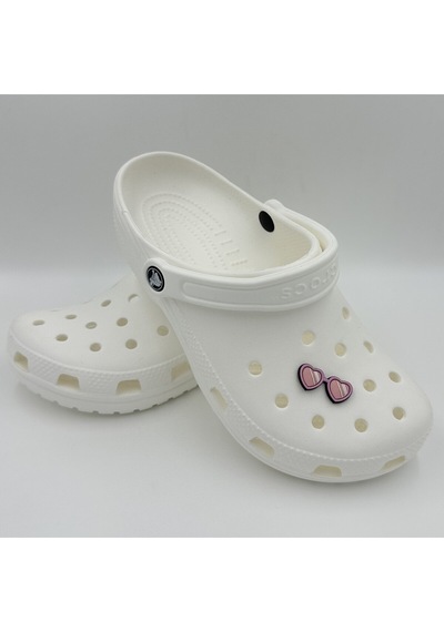 Crocs Terlik Süsü Ve Aksesuarı , Çanta Süsü Renkli Jibbitz Güneş Gözlüğü 03 Görselli Figür Aksesuarı Pembe-beyaz