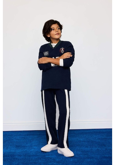 Defacto Erkek Çocuk 2li Takım Baskılı Sweatshirt Eşofman Altı G4387a825wnnv256 Lacivert-nv256