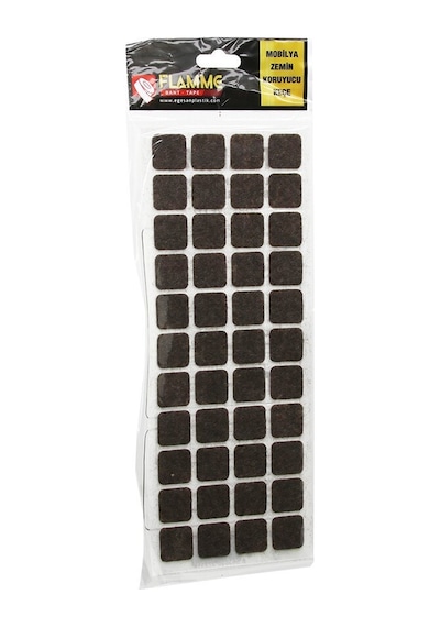 Flamme-0046 Mobilya Keçesi 21mmx21mm 44 Adet Kare Zemin Koruyucu Yapışkanlı Montaj - 25'li Paket Diğer