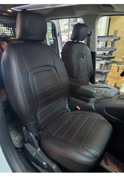 Citroen Berlingo Uyumlu Araca Özel Oto Koltuk Kılıfı 158492 Deri Siyah