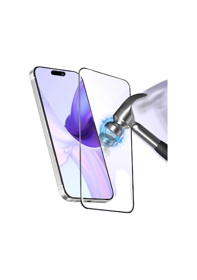 Apple iPhone Uyumlu 17 Air Bilvis 3d Cam Ekran Koruyucu - Siyah 88027858