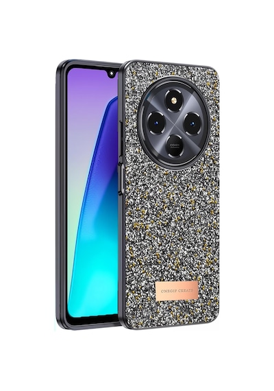 Onegif - 870 - Xiaomi Redmi 14c Bright Simli Kapak - Metemıx - - Gümüş