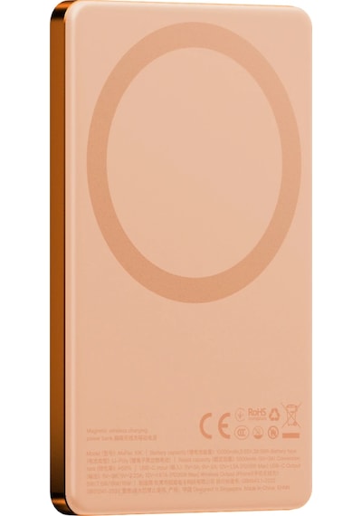 Energea Alupac Mini 5k 5.000 Mah 20w Type-c Ve 15w Kablosuz Şarj Çıkışlı Pd Hızlı Şarj Magsafe Powerbank - Turuncu Turuncu