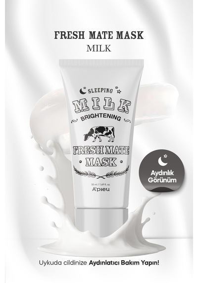 Missha A'PIEU Fresh Mate Milk mask Aydınlatıcı Uyku Maskesi - Brightening 50 ML