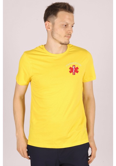 Sarı Paramedik Bisiklet Yaka Tişört Unisex