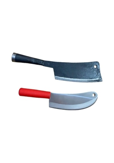 Mobilreyon 2 Parça Satır Set, Dövme Et Satırı Ve Salata Soğan Bıçak Genel