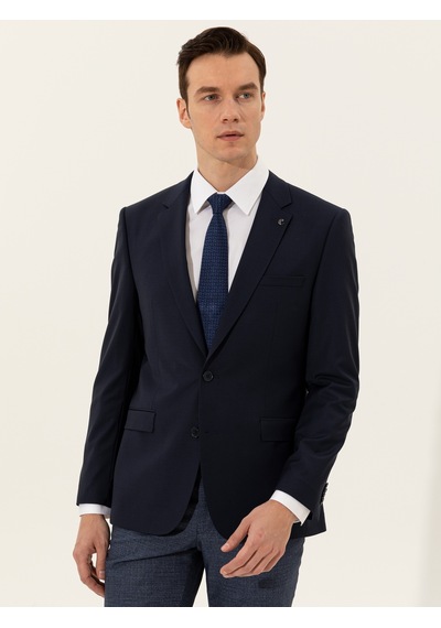 Cacharel Lacivert Slim Fit Ceket