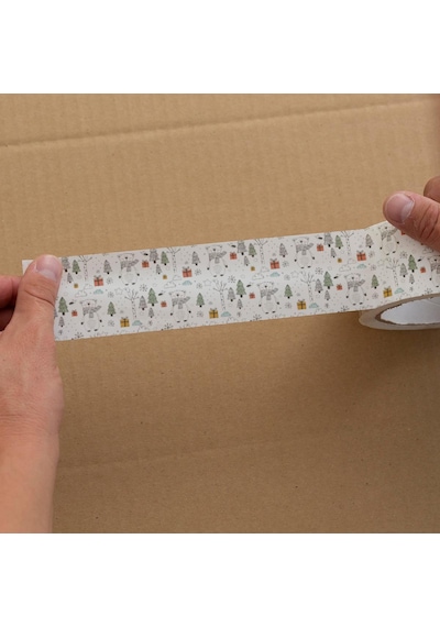 Dekoratif Ambalaj Ve Paketleme Bandı 45Mmx25Mt Ayıcık Desenli