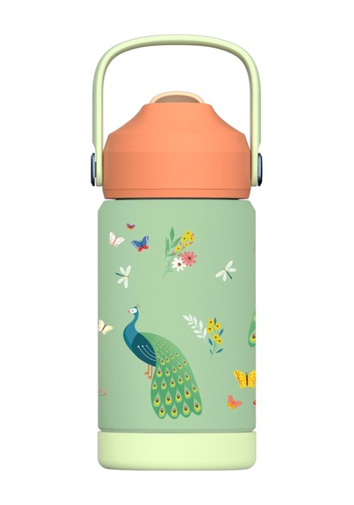 Sipnjoy - Flipsip Çocuk Su Termosu 360 Ml - Peacock Queen