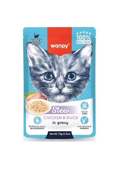 Pouch Tavuklu Ve Ördekli Yaş Kedi Maması 70gr X 5 Adet