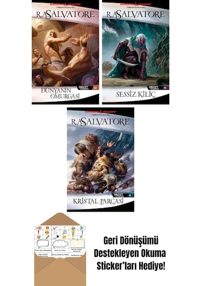Dünyanın Omurgası Drizzt Efsanesi 12. Kitap + Sessiz Kılıç Drizzt Efsanesi 11. Kitap + Kristal Parçası Drizzt Efsanesi 4. Kitap