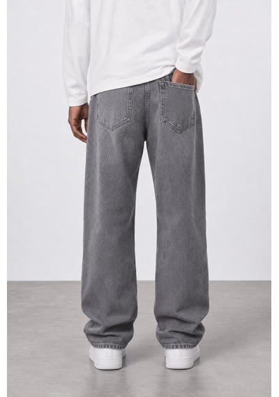 Respire Erkek Baggy Jean Açık Gri