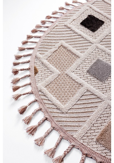 Enti Bonn 8804 Gri Daire Iskandinav Halı Salon Halısı Kesme Halı Yolluk Krem