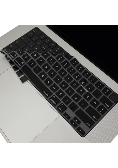 Apple Uyumlu MacBook Air Pro Klavye Kılıfı Us-tr Baskı A2681 A2941 A2442-85 A2779-80 A2992-18 A2991 Siyah