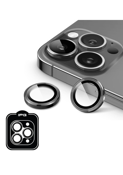 Apple Uyumlu iPhone 16 Pro / Pro Max İçin Ipg Kamera Lens Koruyucu - Uzay Gri