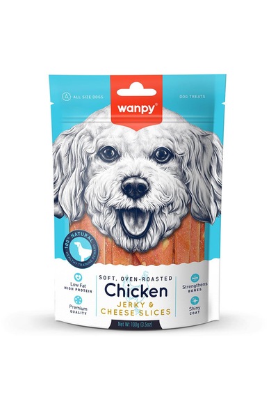 Wanpy Yumuşak Tavuk & Peynir Dilimleri Köpek Ödülü 100 G