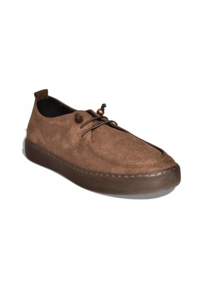 Fox Shoes Y602170902 Kahverengi Süet Bağcıklı Casual Ayakkabı Kahverengi