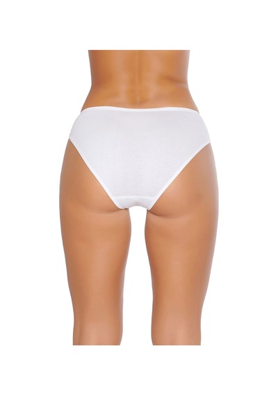Hepsine Rakip 6'lı Tutku Kadın Pamuklu Fiyonklu İnce Bel Bikini Külot Seti Beyaz