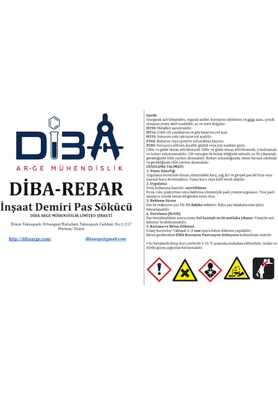 Diba Rebar Inşaat Demiri Pas Sökücü 5l