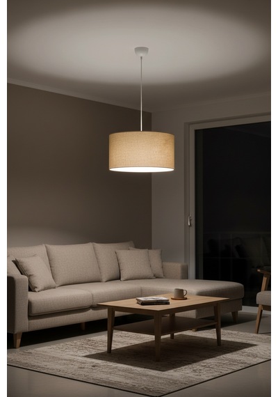Testa Sarkıt Avize Beyaz-jüt 38x21x70