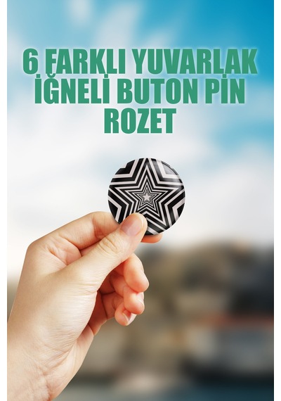 Y2k Gotik Estetik Çanta Süsü Rozet İğneli Buton Rozet Seti 6 Adet Gothic Aesthetic Çok Renkli