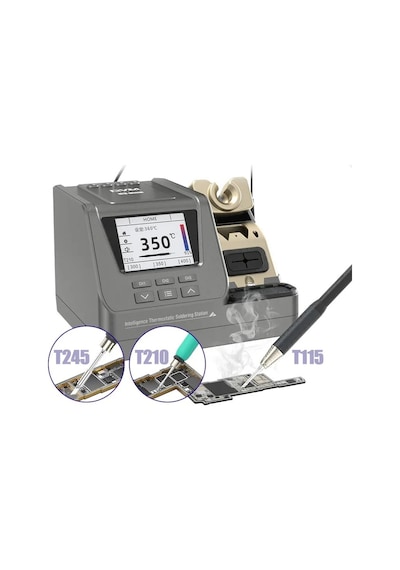 Gvm H3 Akıllı Lehim Istasyonu Havya 3kollu T115-t210-t245 3 Kol 3 Uçlu Kutu