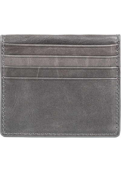 Bayderi Luis Unisex Hakiki Deri Kartlık-4002 Crazy Gri