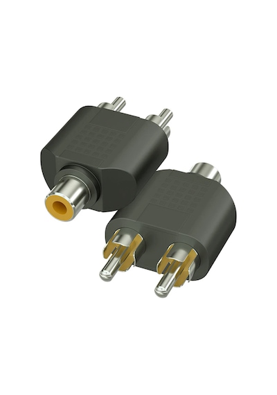 RCA Dişi - 2 RCA Erkek Y Splitter Ses Adaptörü Dönüştürücü