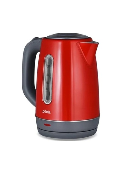 Sinbo Sk-8031 Su Isıtıcı Kettle Paslanmaz Çelik, 1.8 L, Inox, Otomatik Kapanma Kırmızı Açık Gri