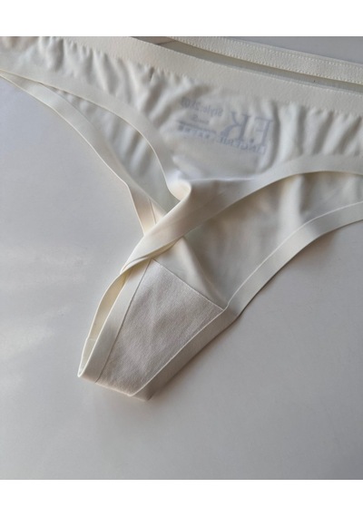 Orijinal Lazer Kesim Spandex Invisible Dikişsiz Transparan Detayl Beyaz