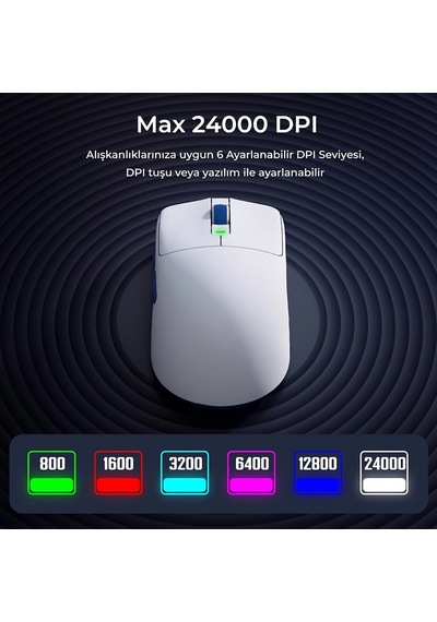 Royal Kludge Rk M30 43g Ultralight Tri-mode Kablosuz Gaming Mouse Standart