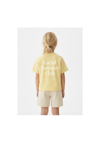 Poala Kids Summer Club Unisex Sarı Tshirt