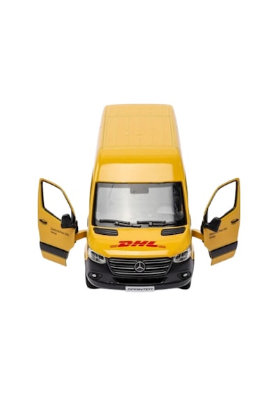 Kinsmart Mercedes Benz Sprinter Dhl Kargo Aracı Metal Model Araba Çek Bırak 12 Cm