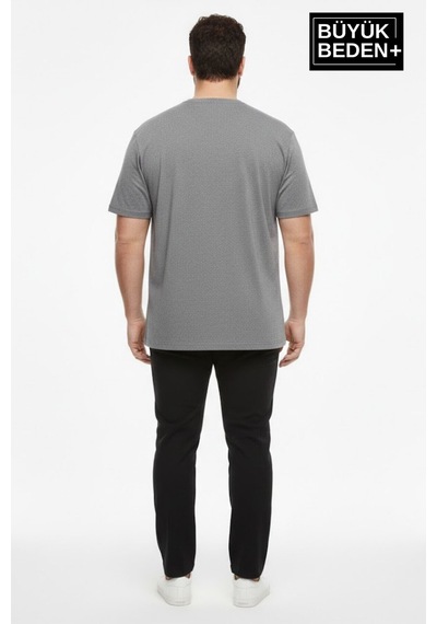 Superlife Büyük Beden Erkek Basic Tişört Pamuklu Düz T-shirt 3xl-6xl Spr26bts510 Gri Melanj Superlife Büyük Beden Erkek Basic Tişört Pamuklu Düz T-shirt 3xl-6xl Spr26bts510 Gri Melanj