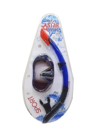 Star Diving Dalış Maskesi Ve Snorkel Yetişkin - 51712-mavi Lisinya Çok Renkli
