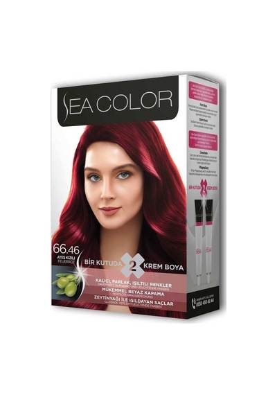 2X2 Tüp Krem Saç Boyası Seti Ateş Kızılı No:66.46