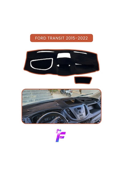 Ford Transit 2015-2022 Araca Özel Torpido Örtüsü Ön Göğüs Kılıfı Tam Koruma Oto Aksesuar Tc16 Kahverengi