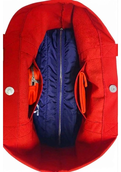 Tuttobene Trendy Red Tote Omuz Çantası Xl Boy Tb022 Kırmızı