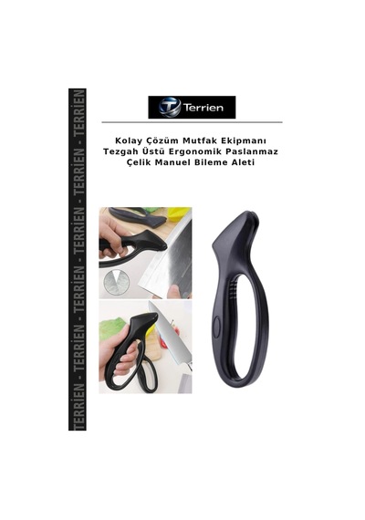 Kolay Çözüm Mutfak Ekipmanı Tezgah Üstü Ergonomik Paslanmaz Çelik Manuel Bileme Aleti