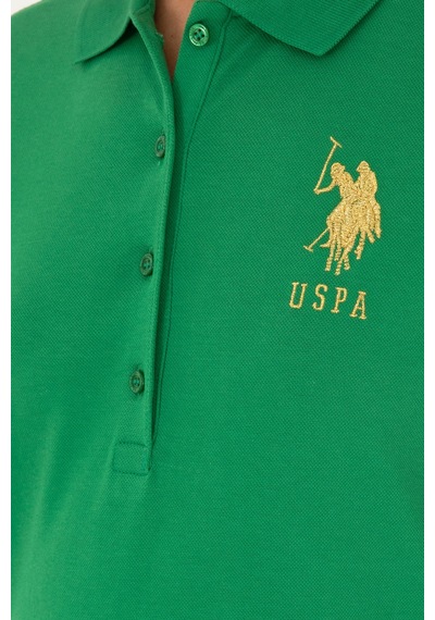 U.S. Polo Assn. Kadın Yeşil Basic Polo Yaka Tişört 50280071-VR054