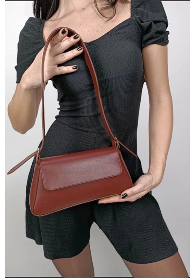 Glemix Anjeli Bordo Kapaklı Trend Kadın Omuz Çantası Bordo