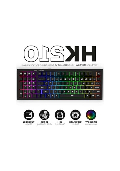 Kablolu Türkçe Oyun Klavyesi, Rainbow Tasarım, Tam Fonksiyonlu Gaming Klavye