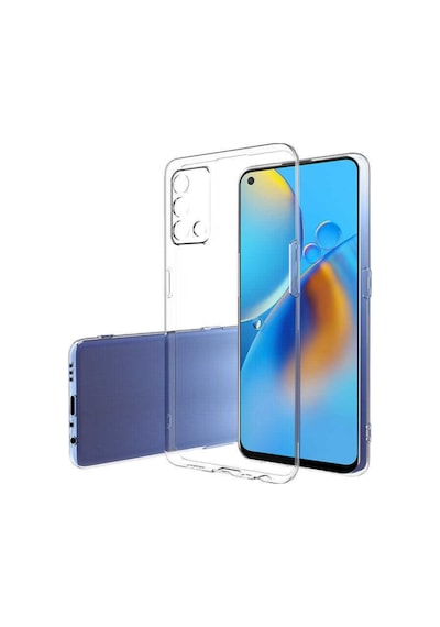Fibaks Oppo A74 Uyumlu Kılıf 3d Kamera Korumalı Şeffaf 0.4mm Yumuşak Süper Silikon